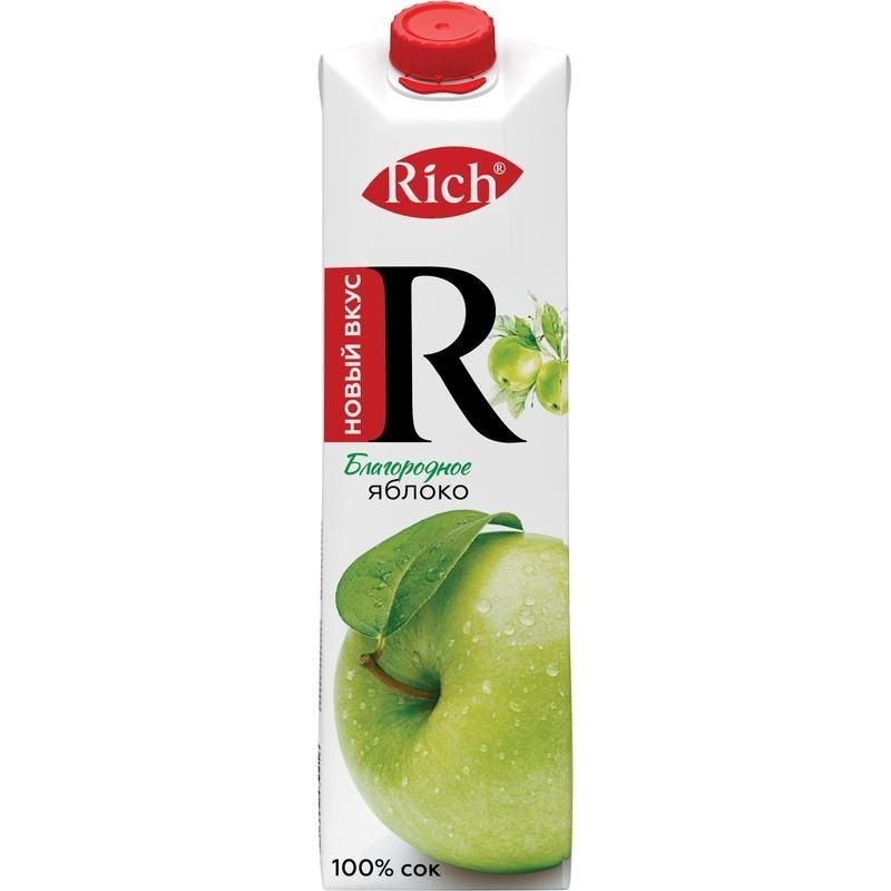 Сок RICH ЯБЛОКО 1L